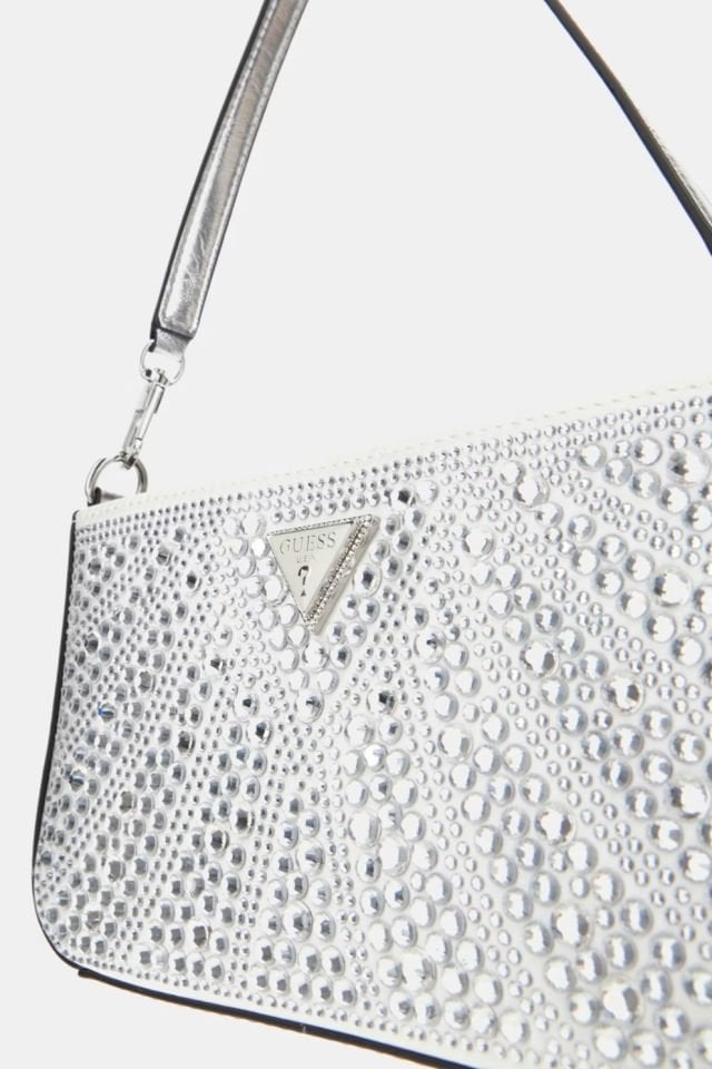 Guess Beauvoir Mini Omuz Çantası Gümüş