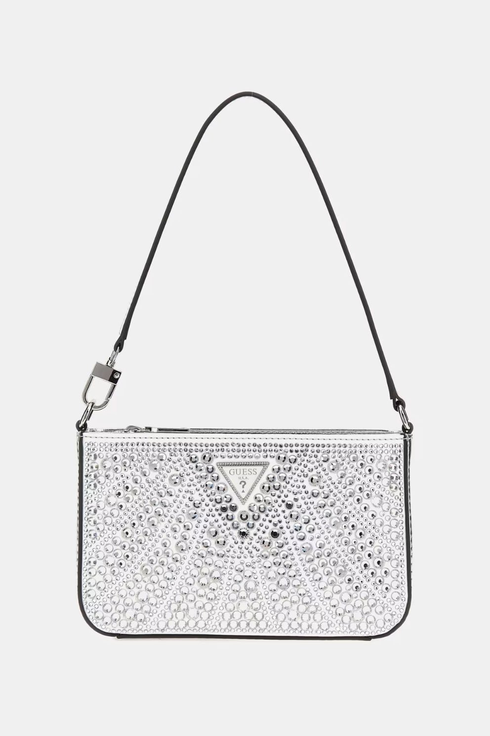 Guess Beauvoir Mini Omuz Çantası Gümüş
