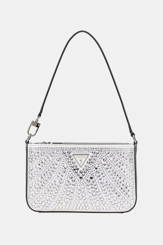 Guess Beauvoir Mini Omuz Çantası Gümüş