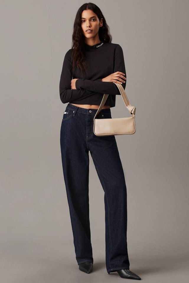 Calvin Klein Milano Jersey Uzun Kollu Üst Siyah