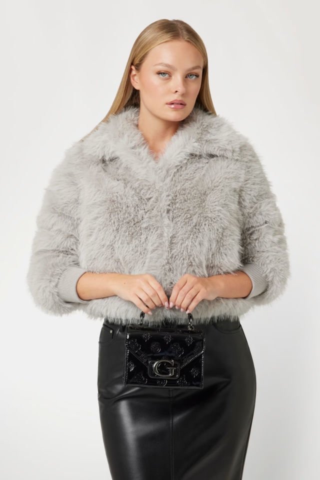 Guess Zalina Rugan Mini El Çantası Siyah