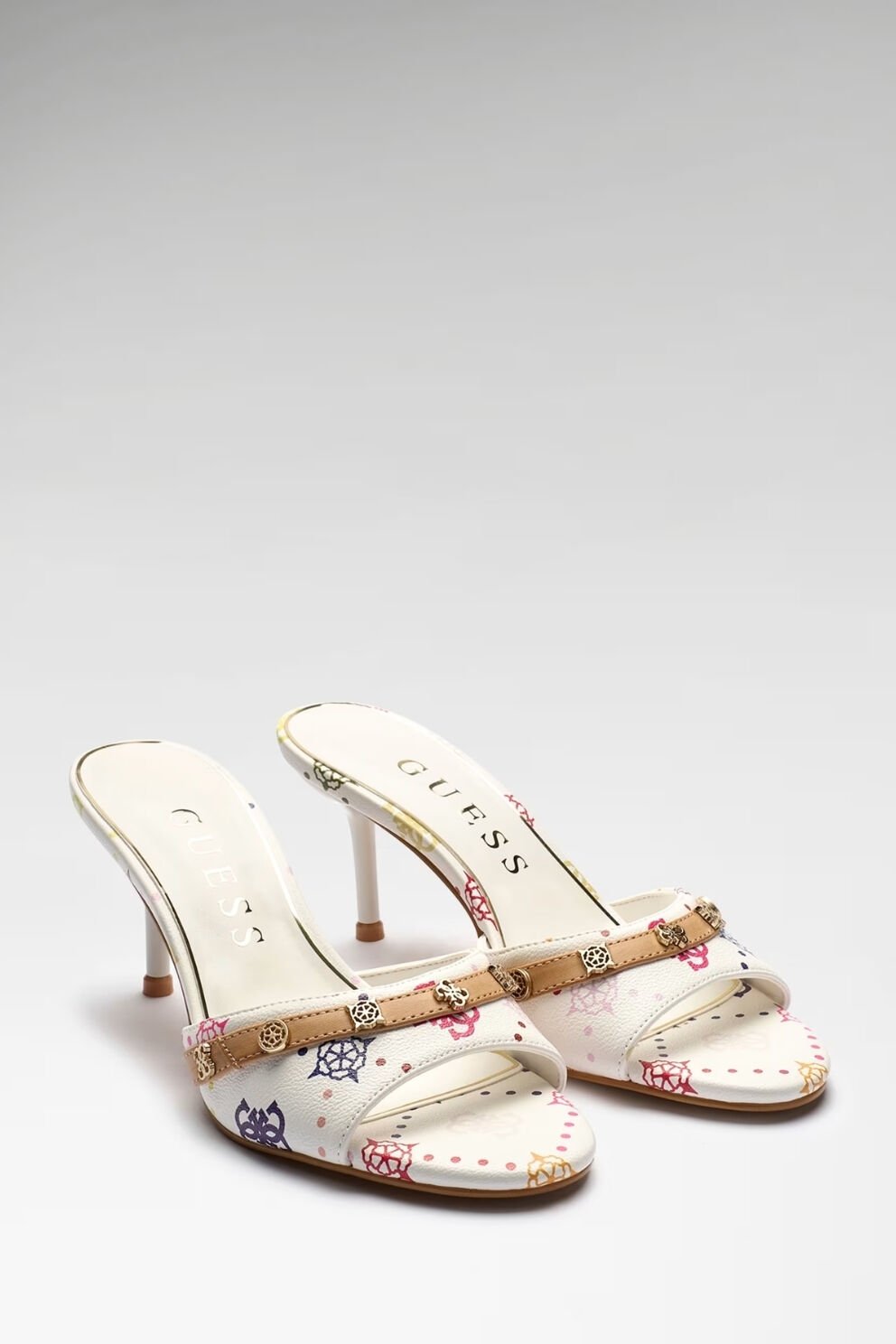 Guess Iory Logo Sandaletler Beyaz