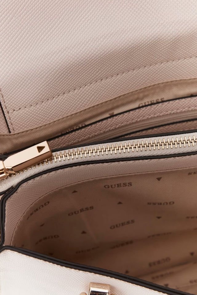 Guess Llia Saffiano El Çantası Krem