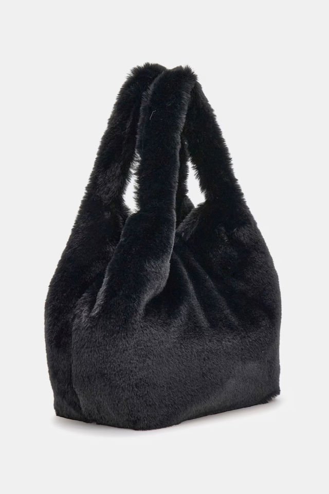 Guess Samia Yapay Kürk Shopper Çanta Siyah