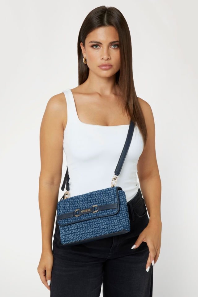 Guess Majka Jean Çapraz Çanta Mavi