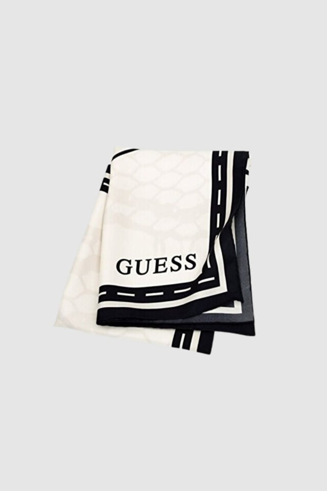 Guess Tivil Square Kadın Ipek Eşarp Siyah