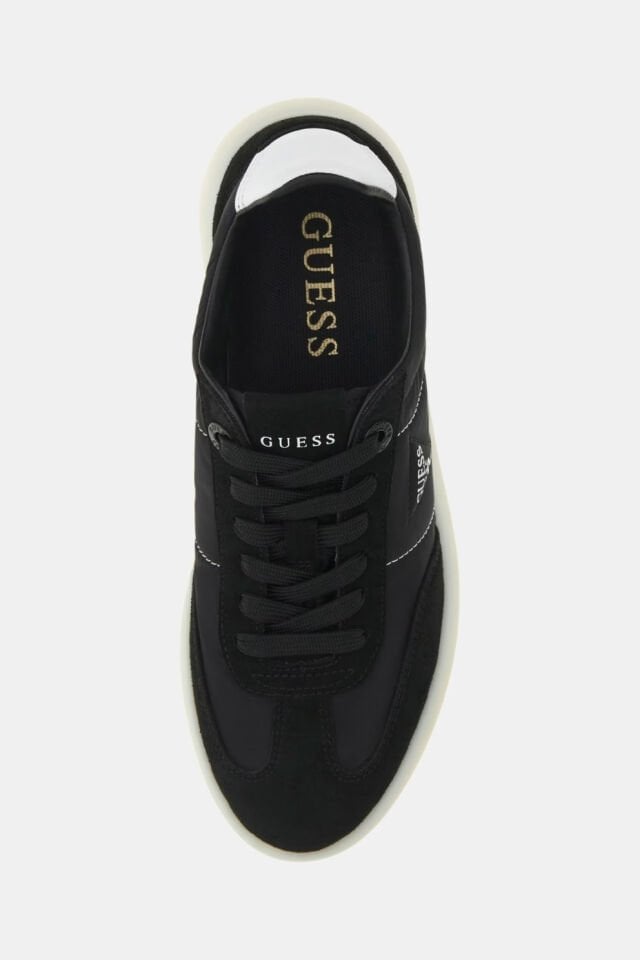 Guess Parlet Süet Detaylı Spor Ayakkabılar Siyah