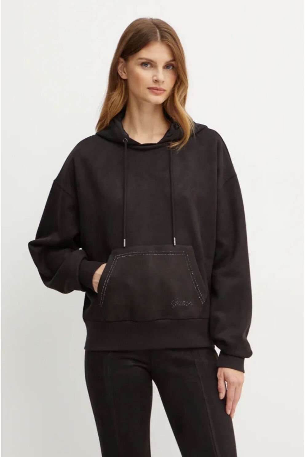 Guess Eco Kadın Siyah Scuba Sweatshirt