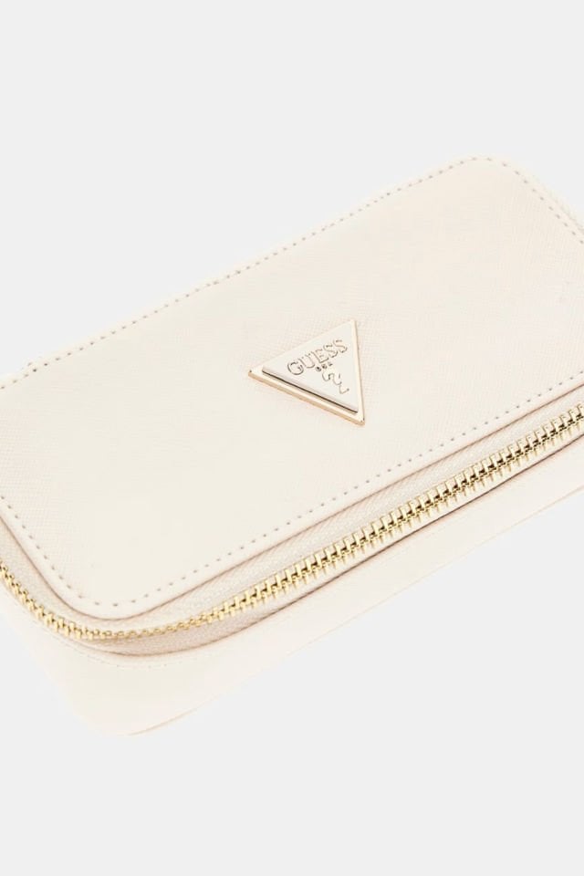 Guess Saffiano Takı Çantası Krem