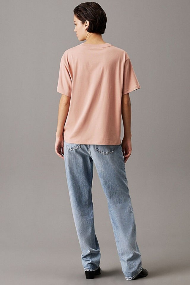 Calvin Klein Kadın Embroidery Monologo T-shirt Pembe