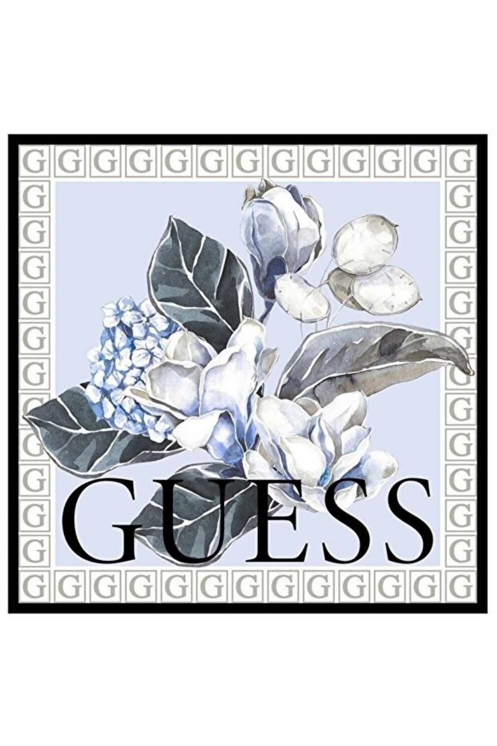 Guess Tivil İpek Eşarp Mavi