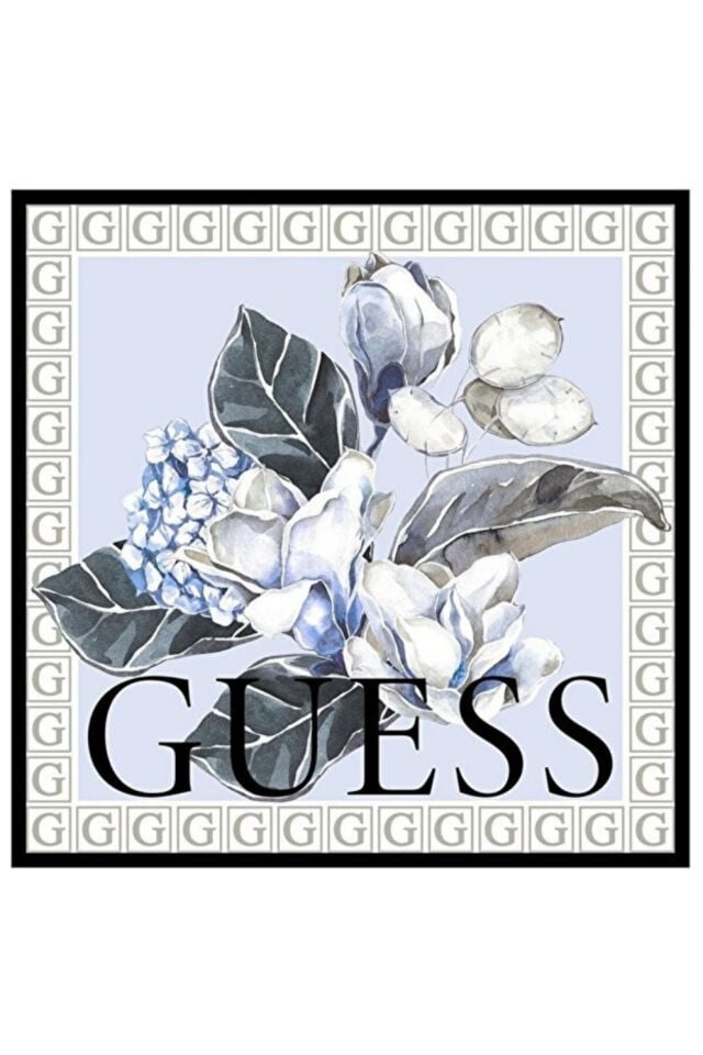 Guess Tivil İpek Eşarp Mavi