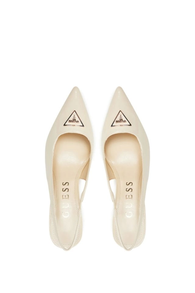 Guess Slıngback Nassır Topuklu Ayakkabı Krem
