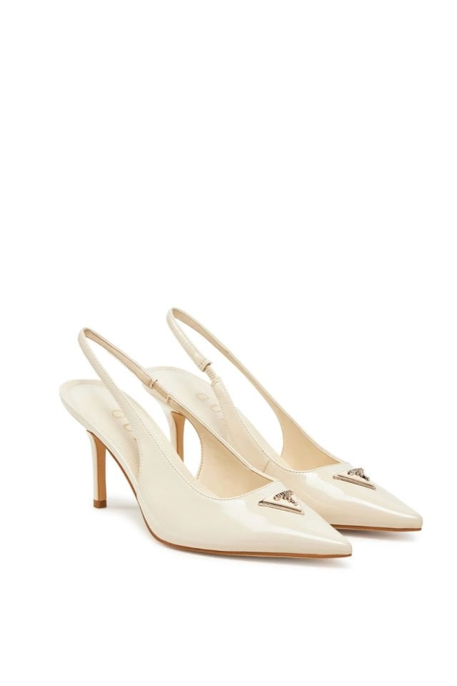 Guess Slıngback Nassır Topuklu Ayakkabı Krem