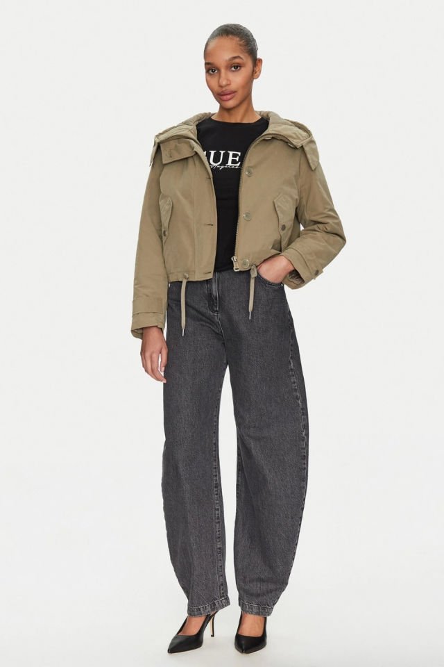 Guess Geçiş Ceketi Yeşil Normal Kesim