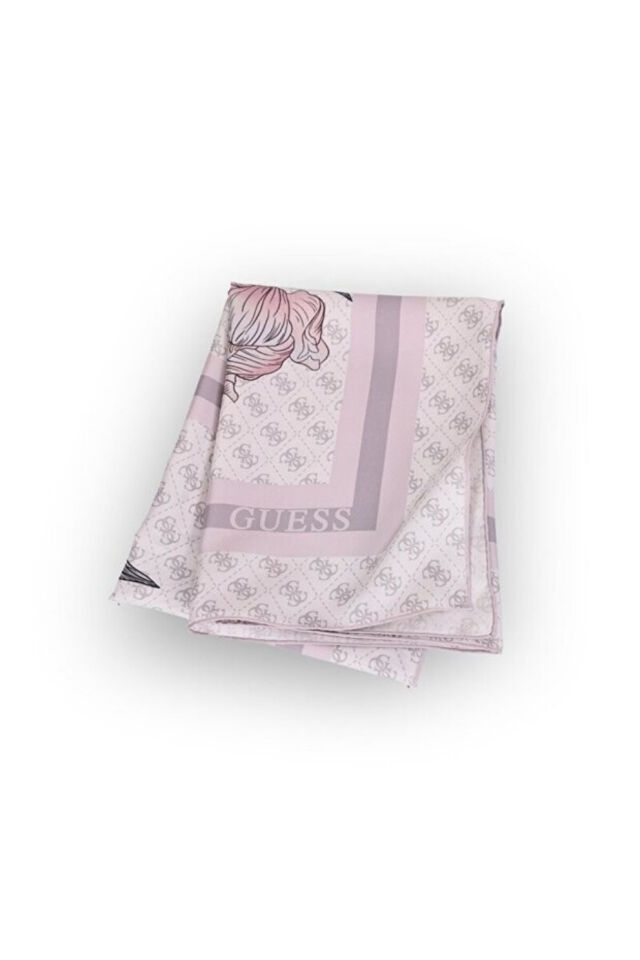Guess Square Kadın Ipek Eşarp Pembe