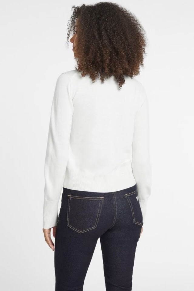 Guess Yün Karışımlı Kazak Beyaz