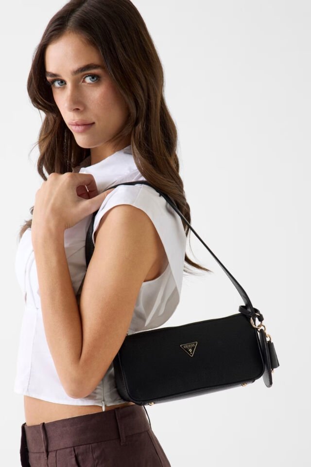 Guess Isobel Logo Omuz Çantası Siyah