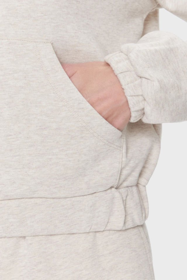 Guess Kapüşonlu Fermuarlı Sweatshirt Taş