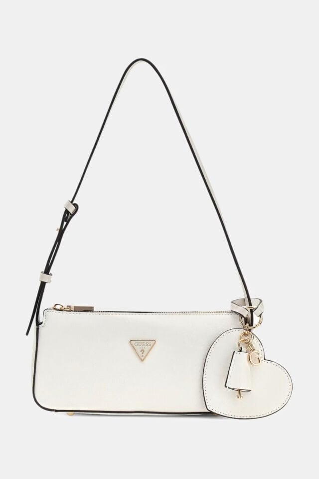 Guess Isobel Logo Omuz Çantası Beyaz