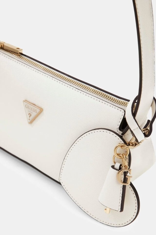 Guess Isobel Logo Omuz Çantası Beyaz