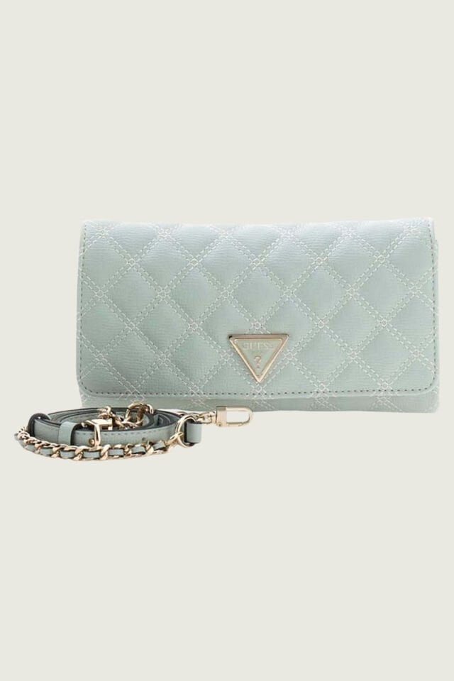 Guess Giully Kapitone Mini Çapraz Askılı Çanta  Yeşil