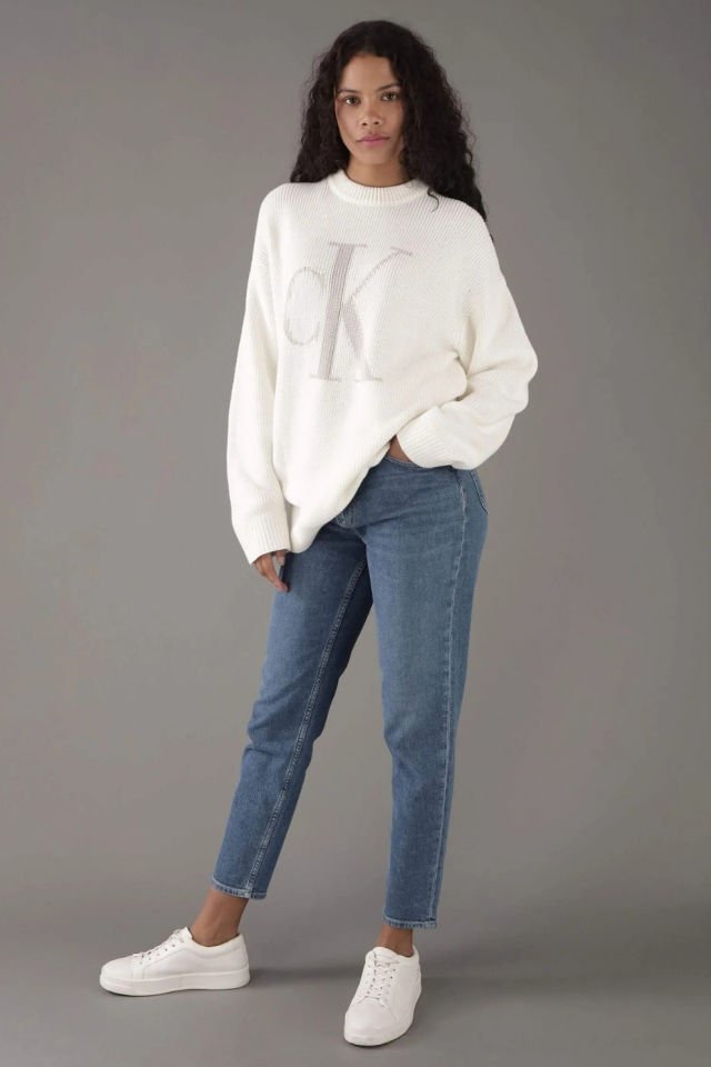Calvin Klein Monogram Kazak Beyaz