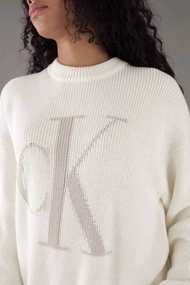 Calvin Klein Monogram Kazak Beyaz