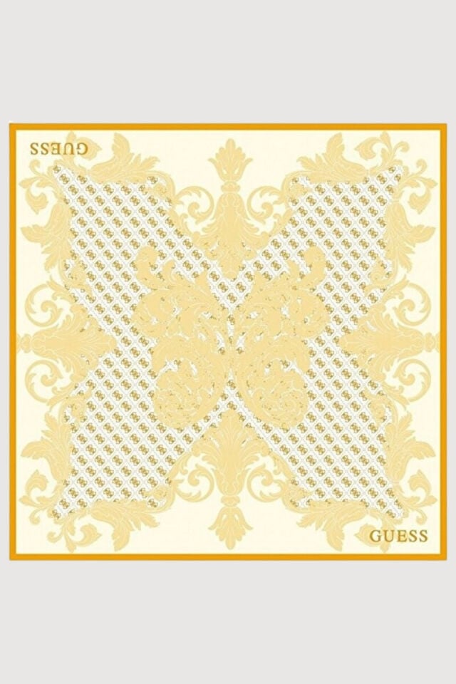 Guess Tivil Square Kadın Ipek Eşarp Sarı