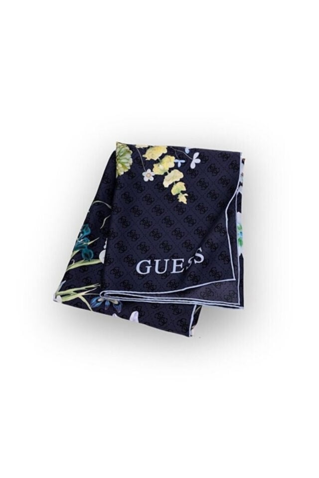 Guess Tivil Square  İpek Eşarp Mavi