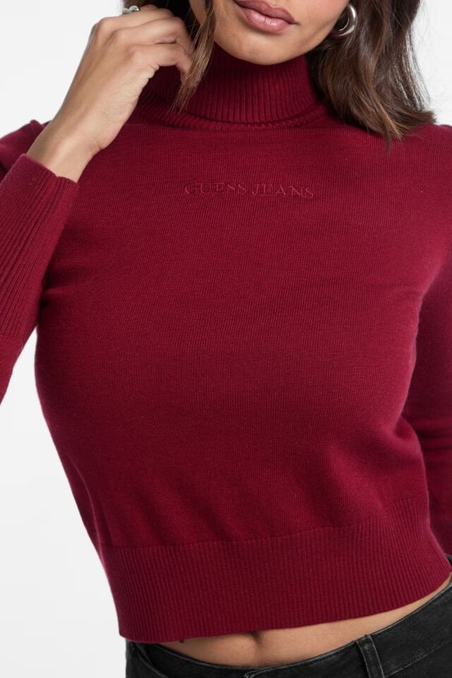 Guess Yün Karışımlı Kazak Kırmızı