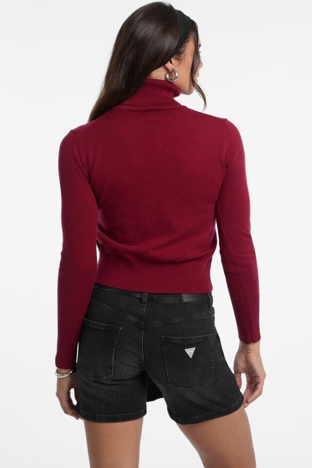 Guess Yün Karışımlı Kazak Kırmızı