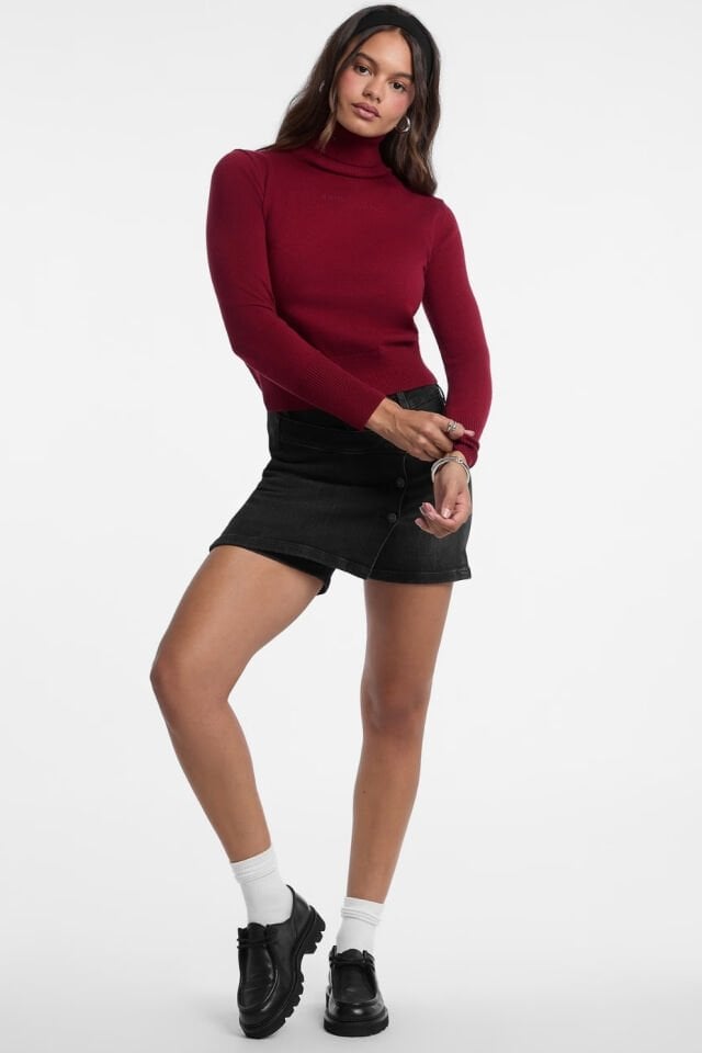 Guess Yün Karışımlı Kazak Kırmızı