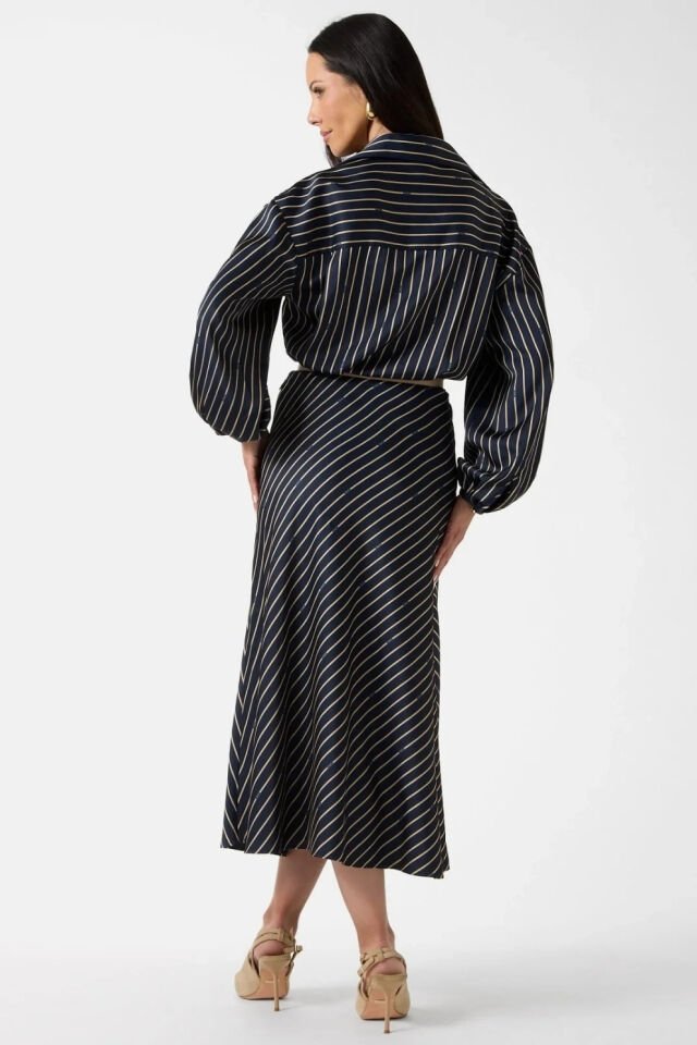 Guess Fatou Uzun Kollu Kadın Mavi Elbise