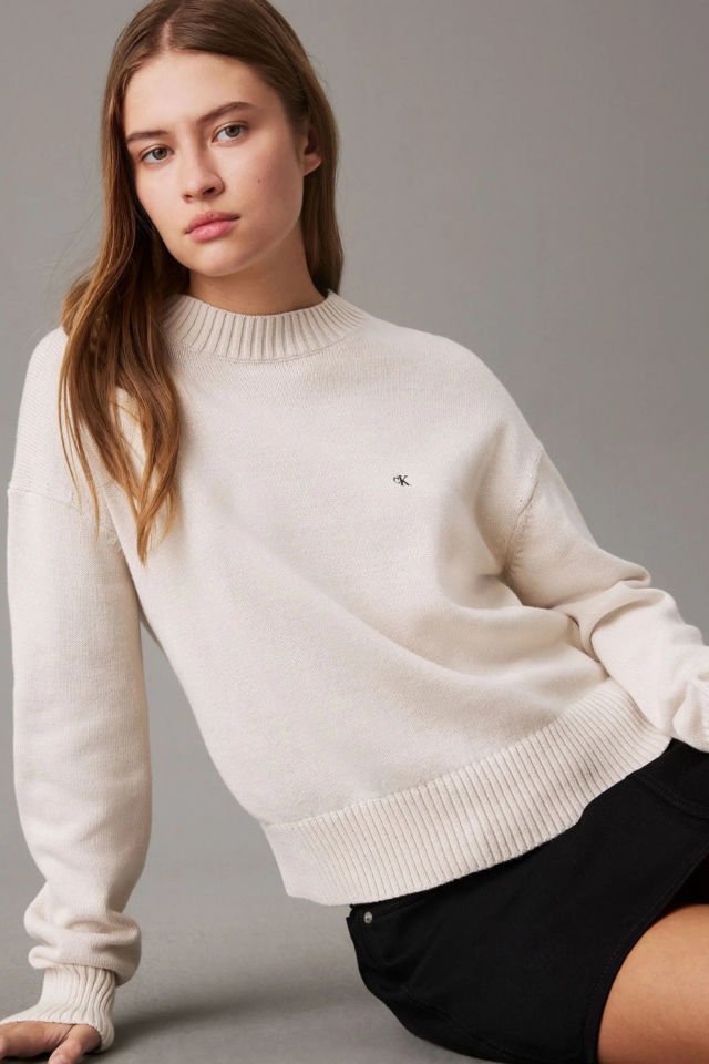 Calvin Klein Pamuklu Monogram Kazak