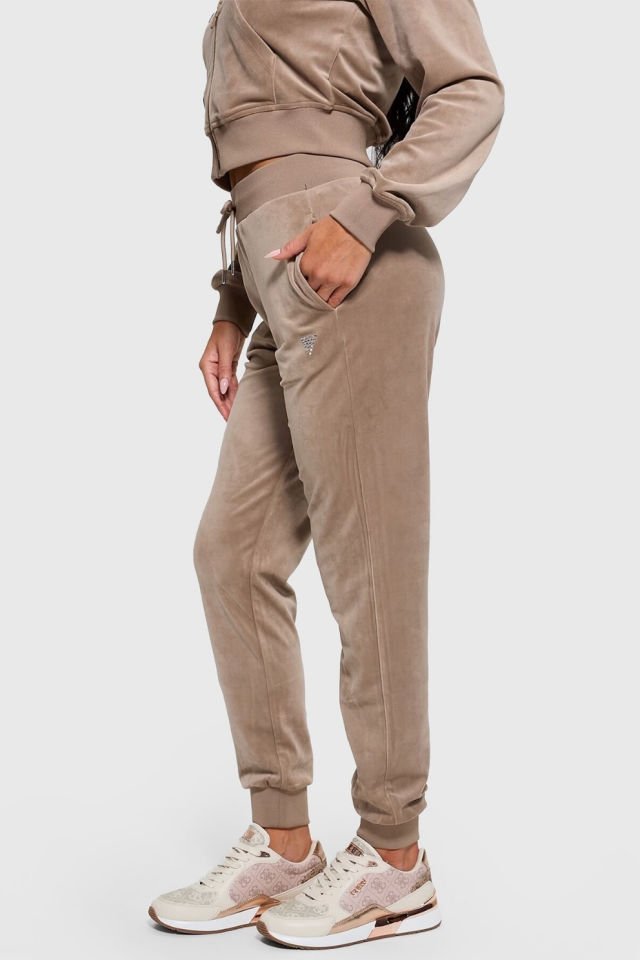 Guess Kadife Jogger Pantolon Bej