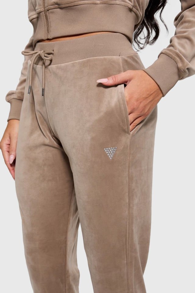 Guess Kadife Jogger Pantolon Bej