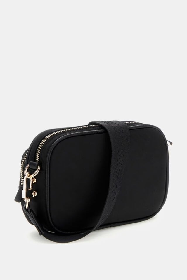 Guess Gemma Saffiano Mini Omuz Çantası Siyah