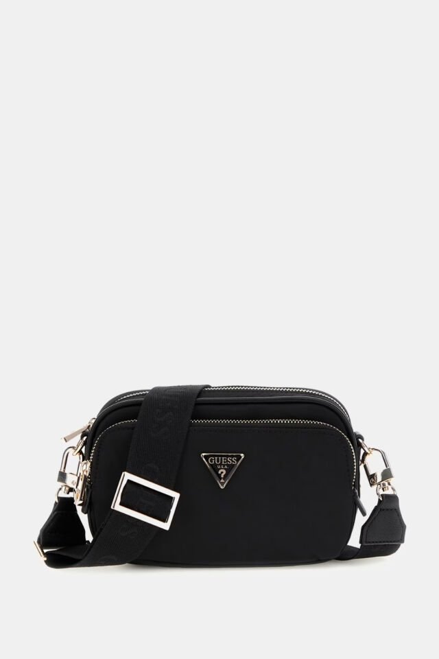 Guess Gemma Saffiano Mini Omuz Çantası Siyah