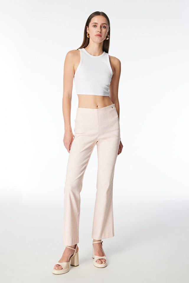 Guess Pötikare Desenli Pantolon Normal Bel Slim Fit Pembe