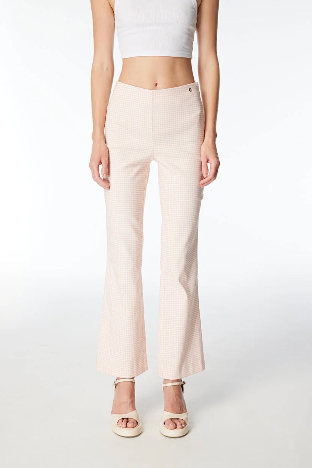 Guess Pötikare Desenli Pantolon Normal Bel Slim Fit Pembe