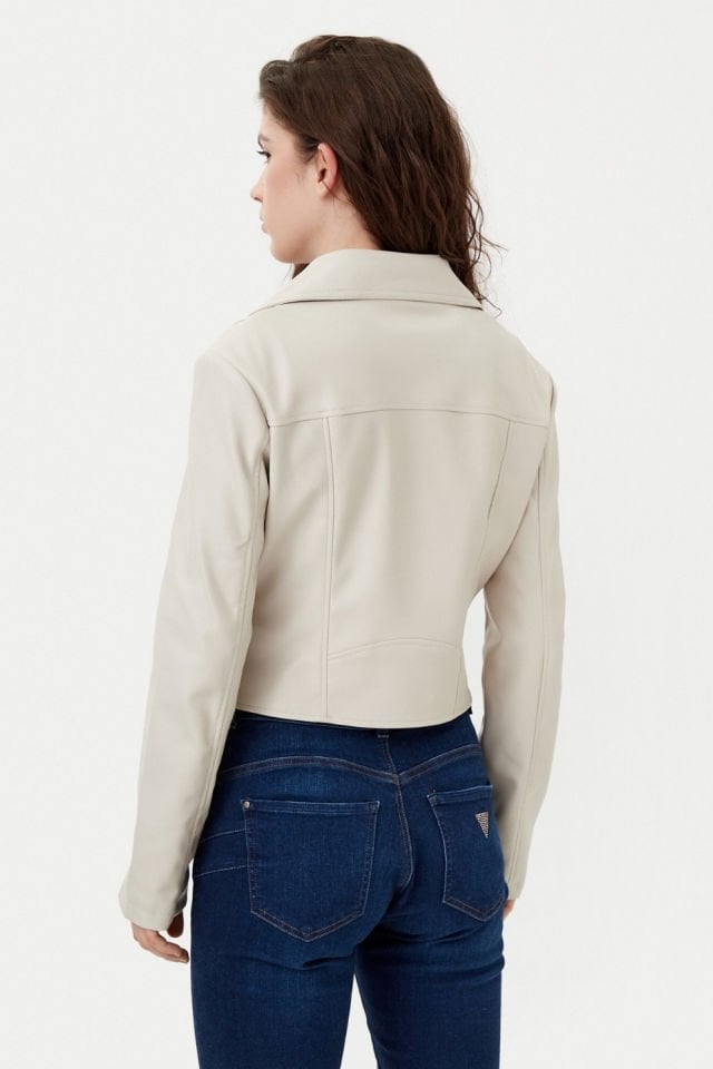 Guess Suni Deri Biker Ceket