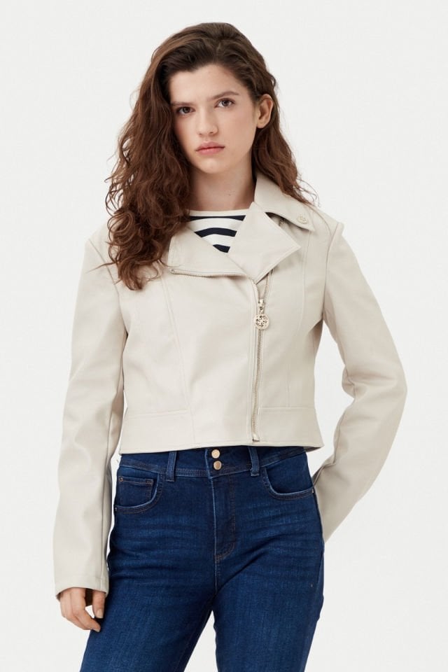 Guess Suni Deri Biker Ceket