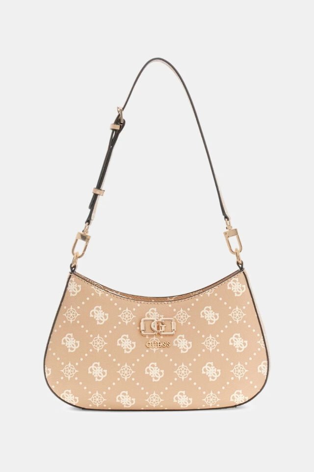 Guess  Emelie Logo Omuz Çantası Bej