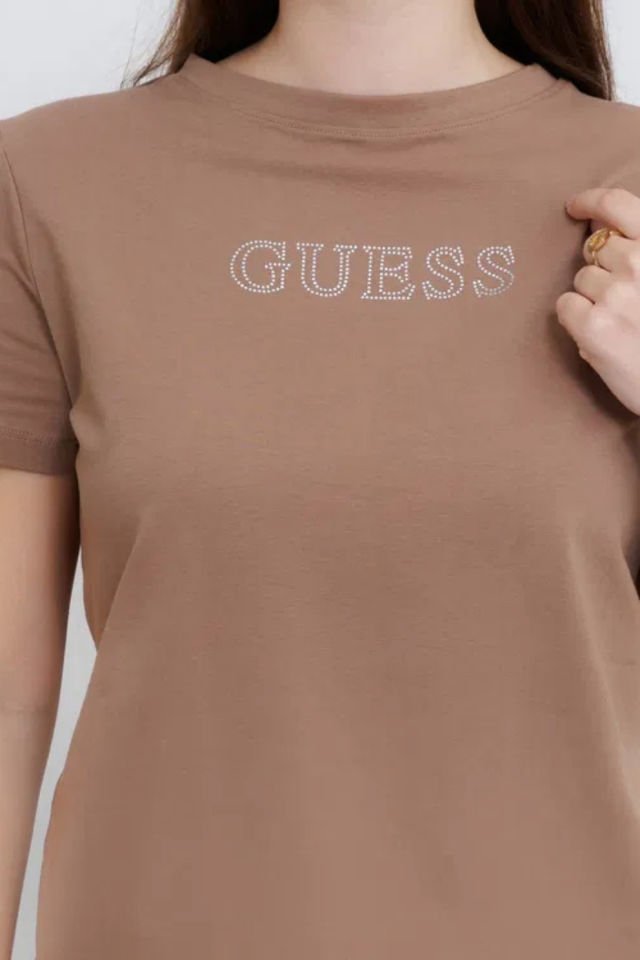 Guess Briana Kısa Kollu Tişört Kahverengi