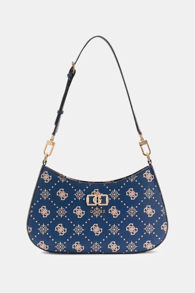 Guess  Emelie Logo Omuz Çantası Mavi