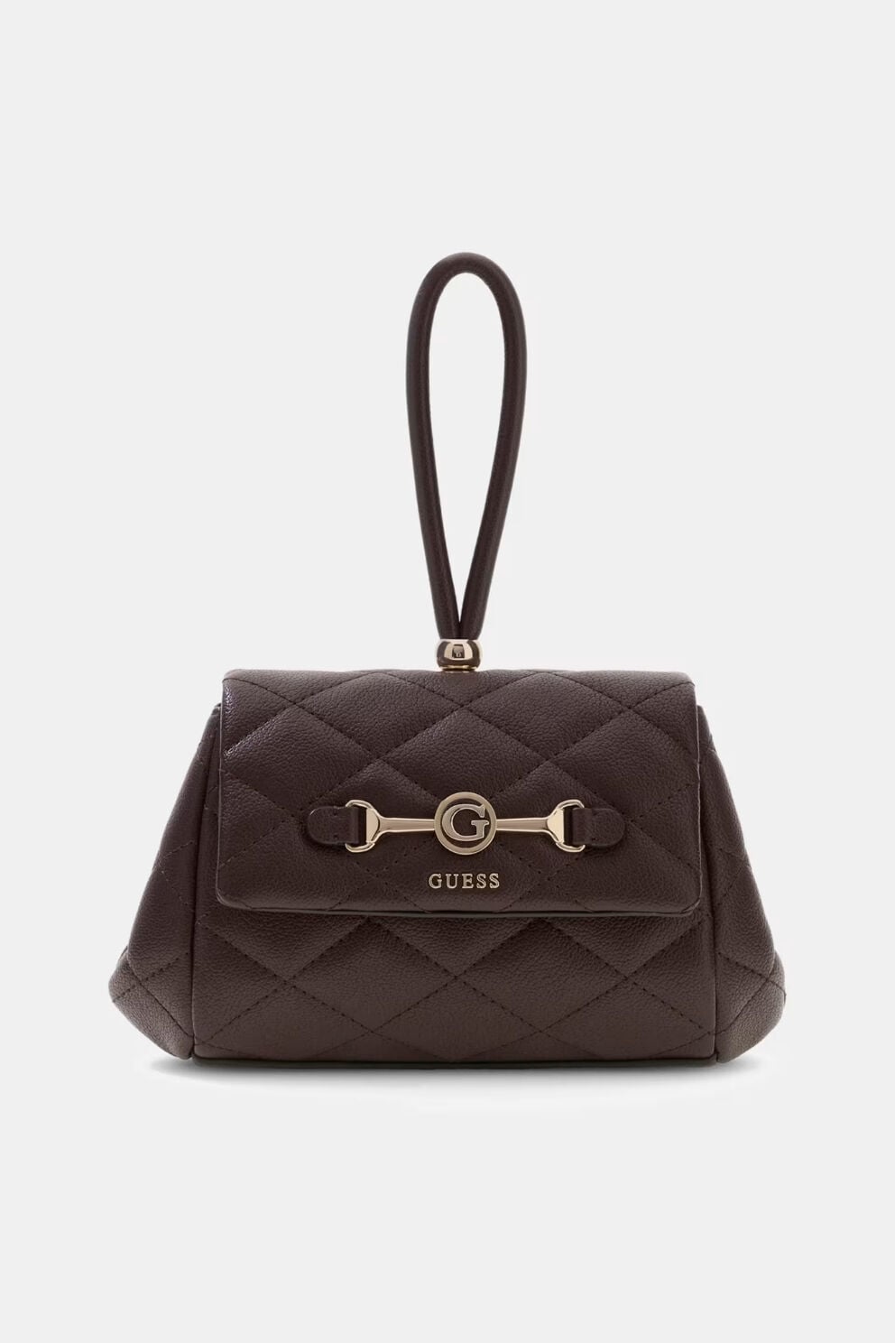 Guess Frances Mini Kapaklı Çapraz Askılı Çanta Kahverengi