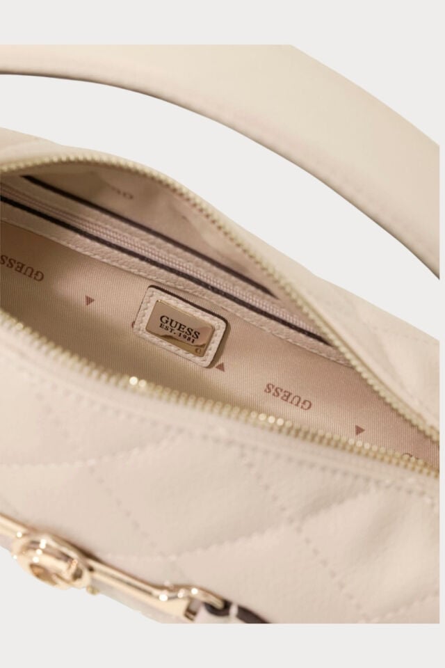 Guess Frances Mini Çapraz Askılı Çanta Krem