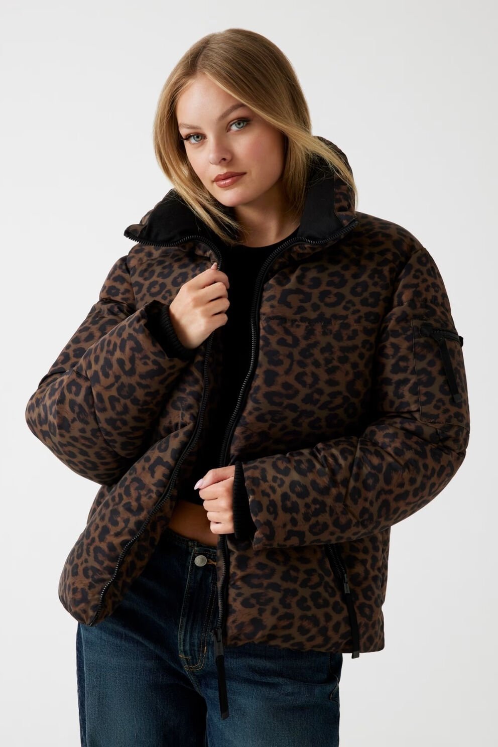 Guess Animalier Şişme Mont