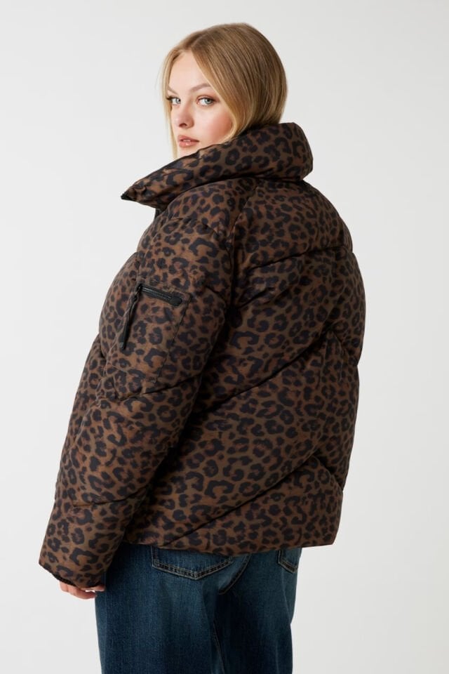 Guess Animalier Şişme Mont